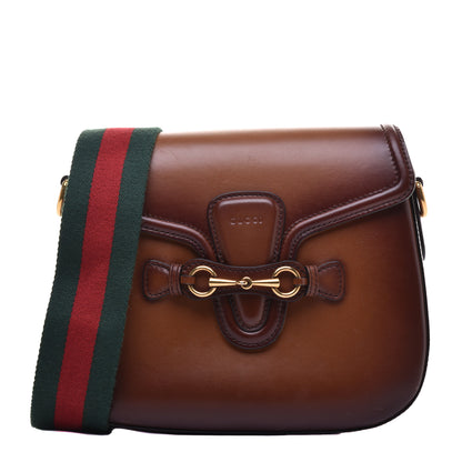 Gucci Calfskin Medium Lady Web Shoulder Bag Cuir 1 of 11