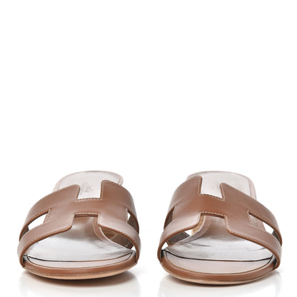 Hermes Calfskin Oasis Sandals 40 Gold 2 of 18