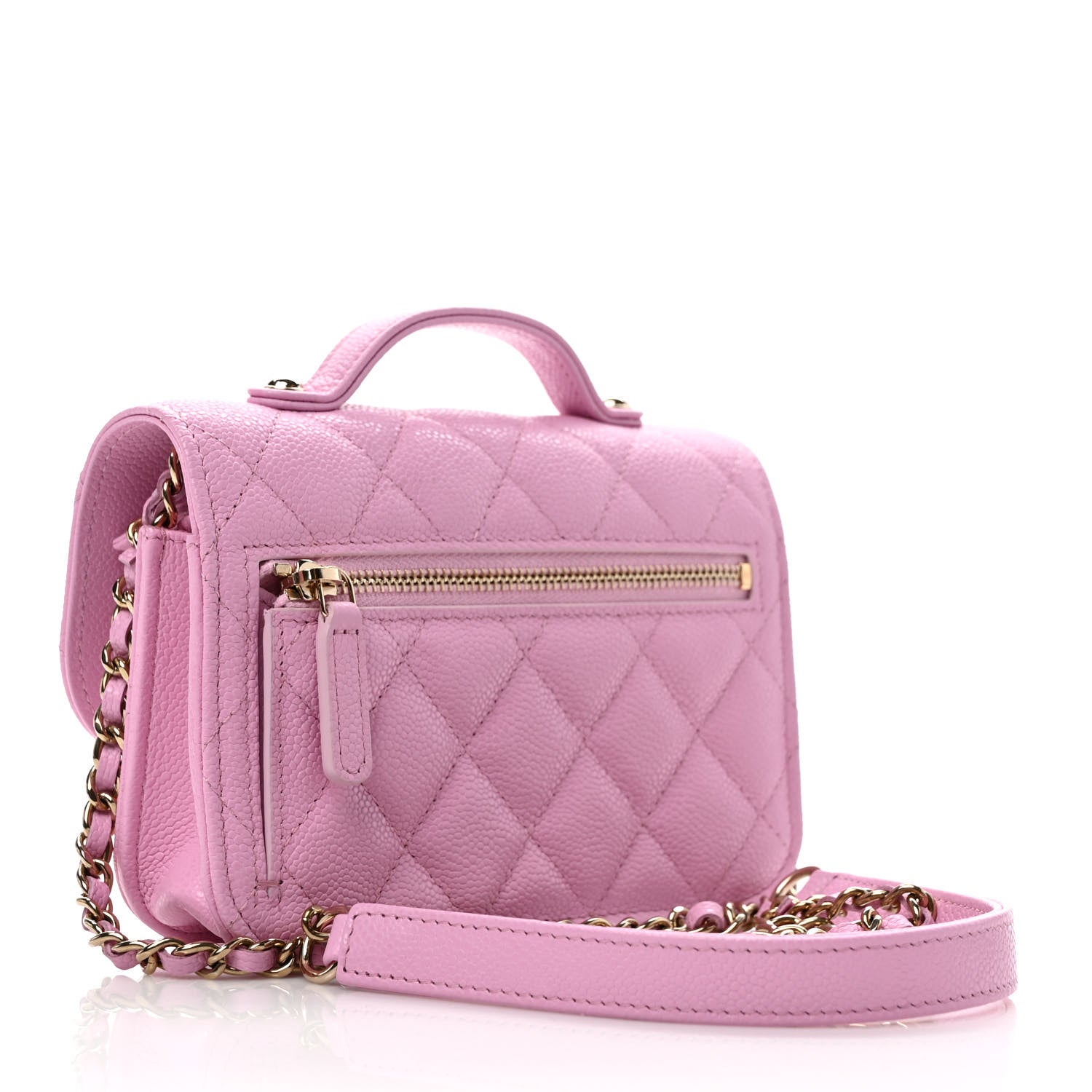 Chanel Caviar Quilted Business Affinity Clutch With Chain Flap Lilac 2 of 10