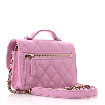 Chanel Caviar Quilted Business Affinity Clutch With Chain Flap Lilac 2 of 10