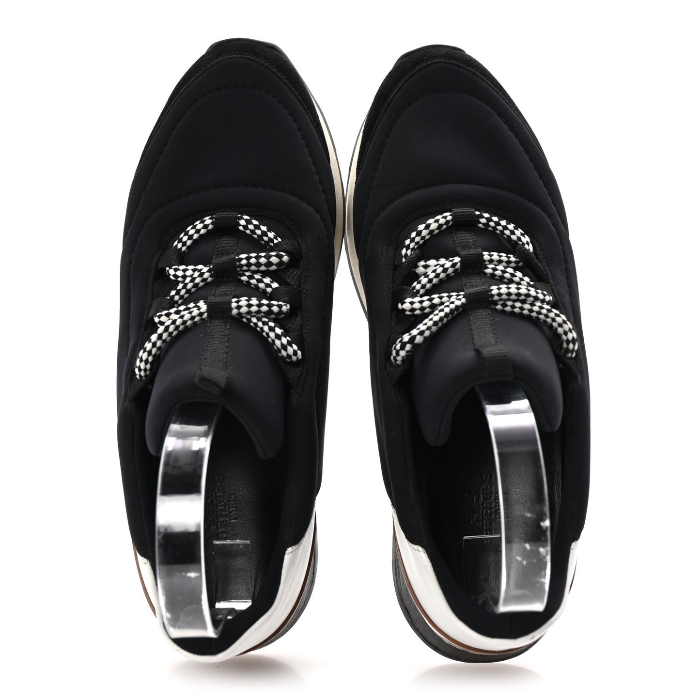 Technical Canvas Womens Miles Sneakers 38 Black White