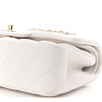 Chanel Caviar Quilted Medium Double Flap White 19 of 21