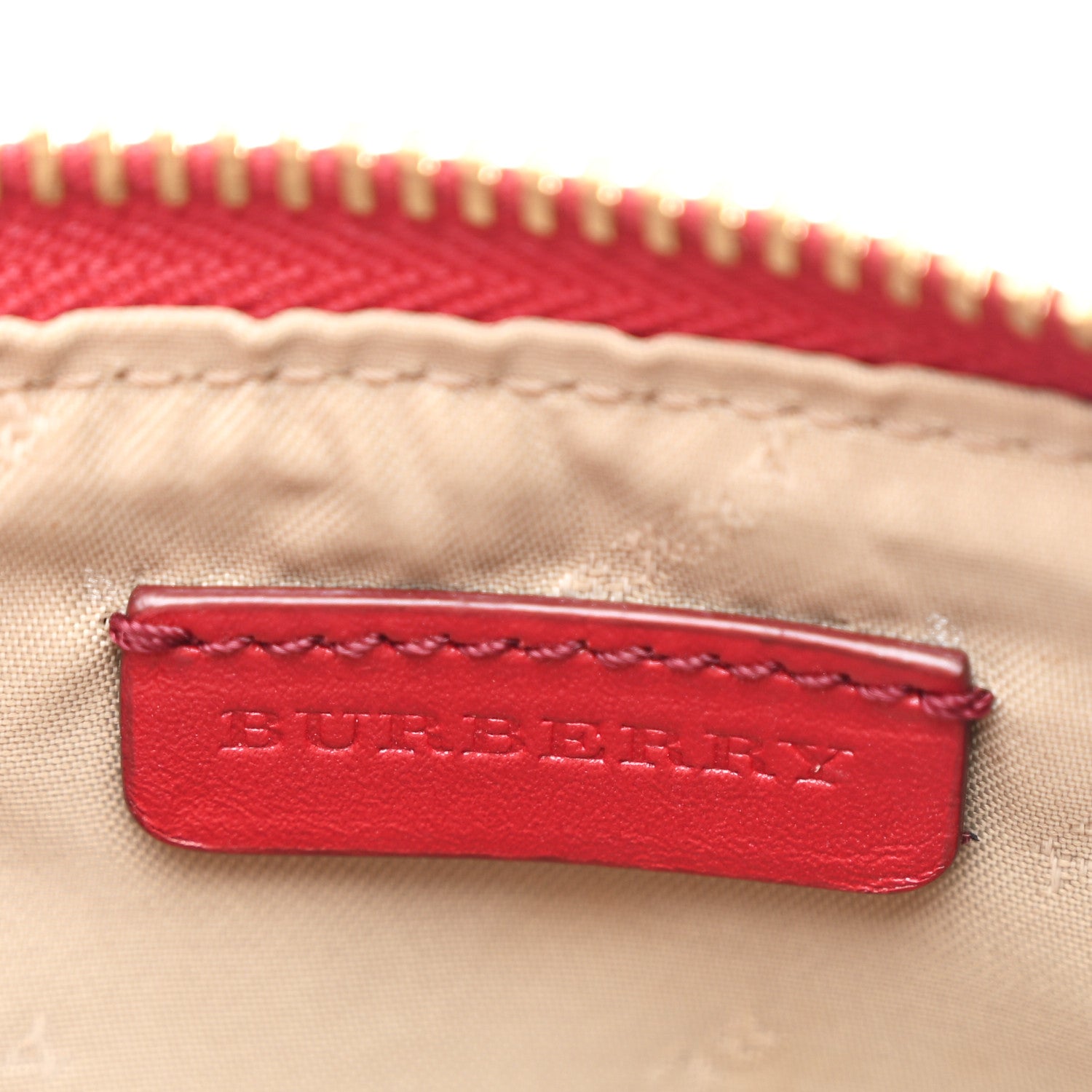 Burberry Haymarket Check Clara Pochette Military Red 6 of 10
