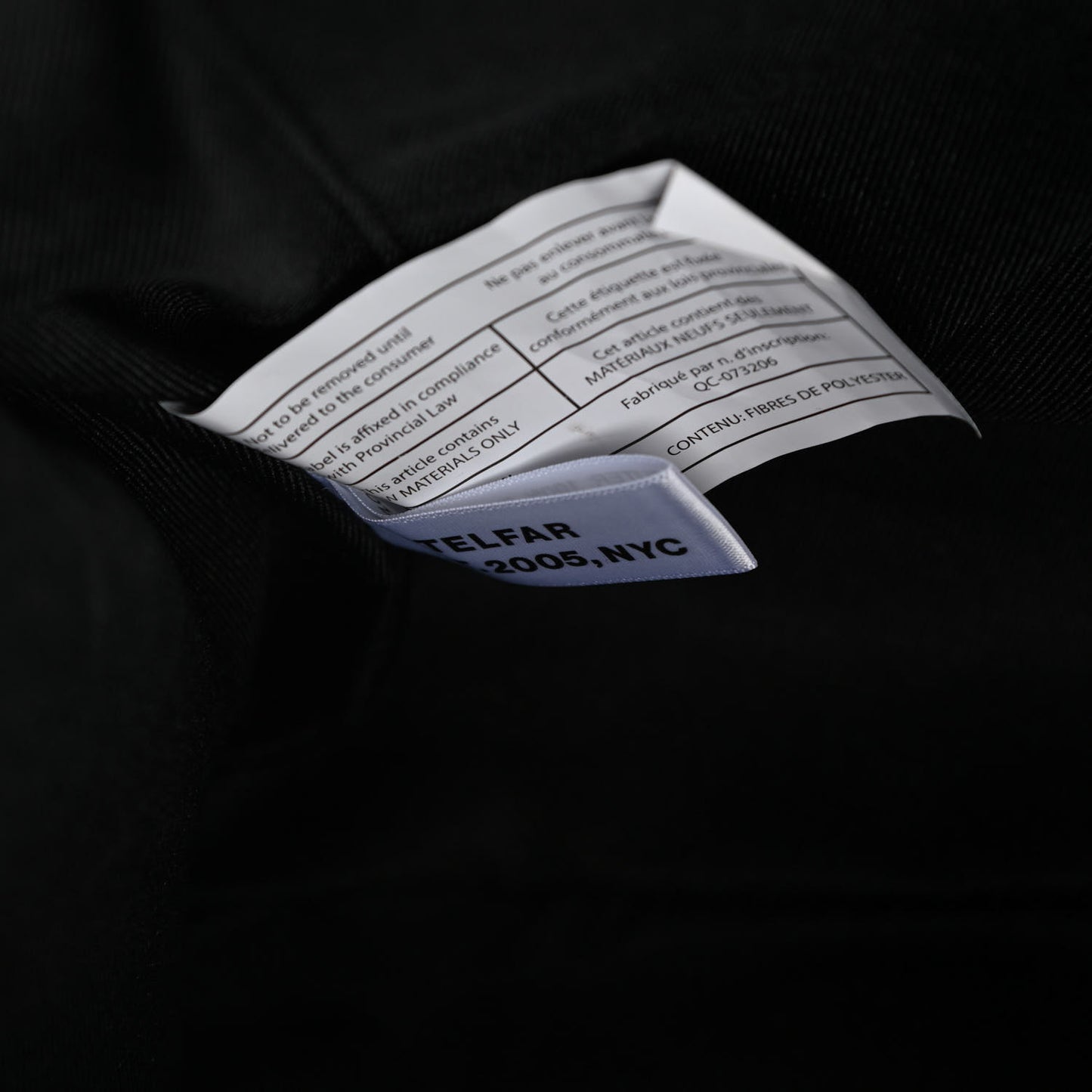 Nylon Medium Puff Shopping Bag Black