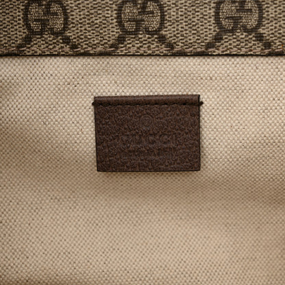 Gucci GG Supreme Monogram Web Small Neo Vintage Double Flap Messenger Bag Brown 6 of 13