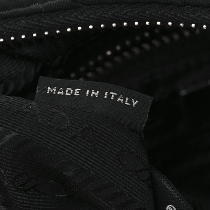 Prada Re-Nylon Triangle Padded Patchwork Shoulder Bag Black 7 of 17