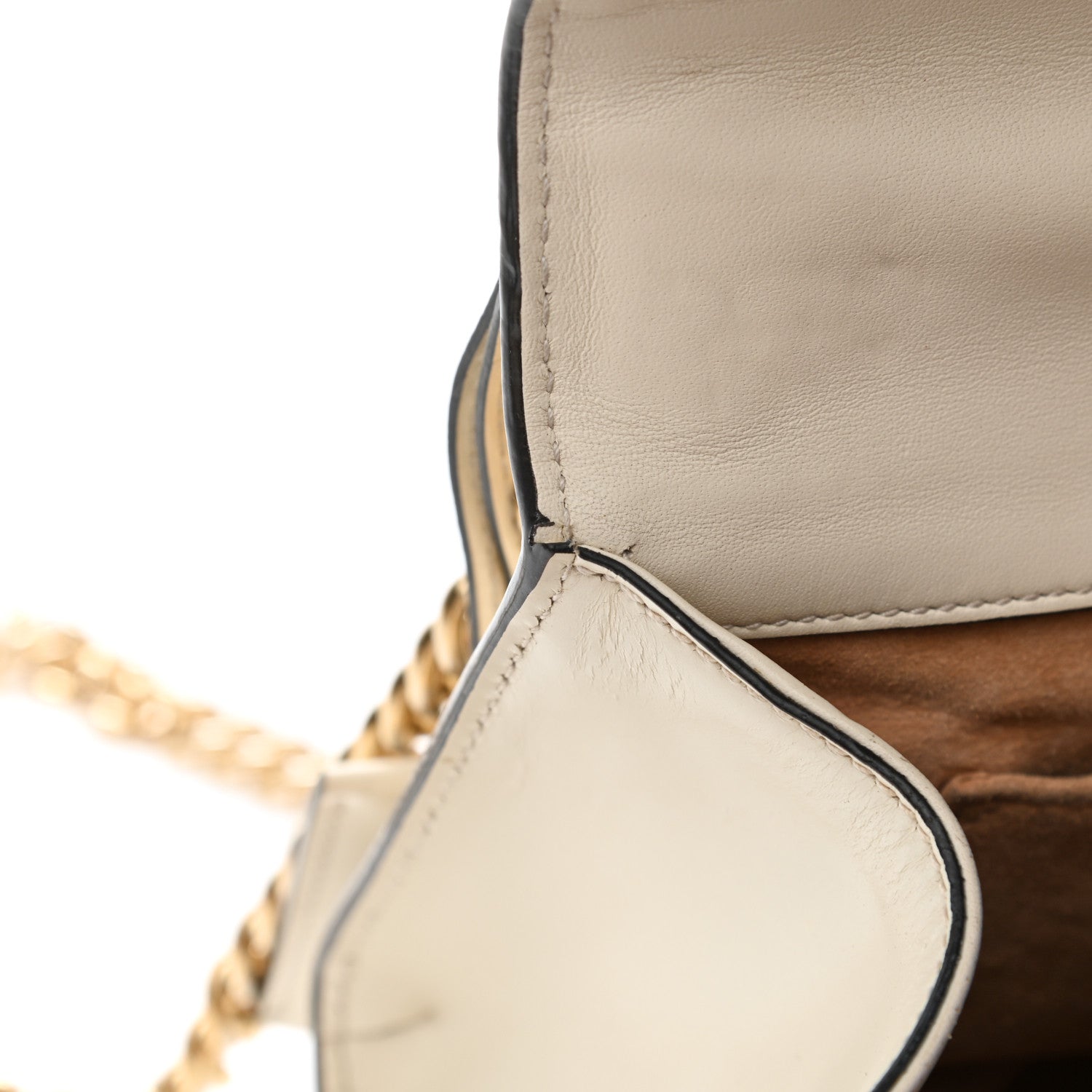 Gucci Calfskin Floral Embroidered Small Padlock Shoulder Bag White 18 of 26