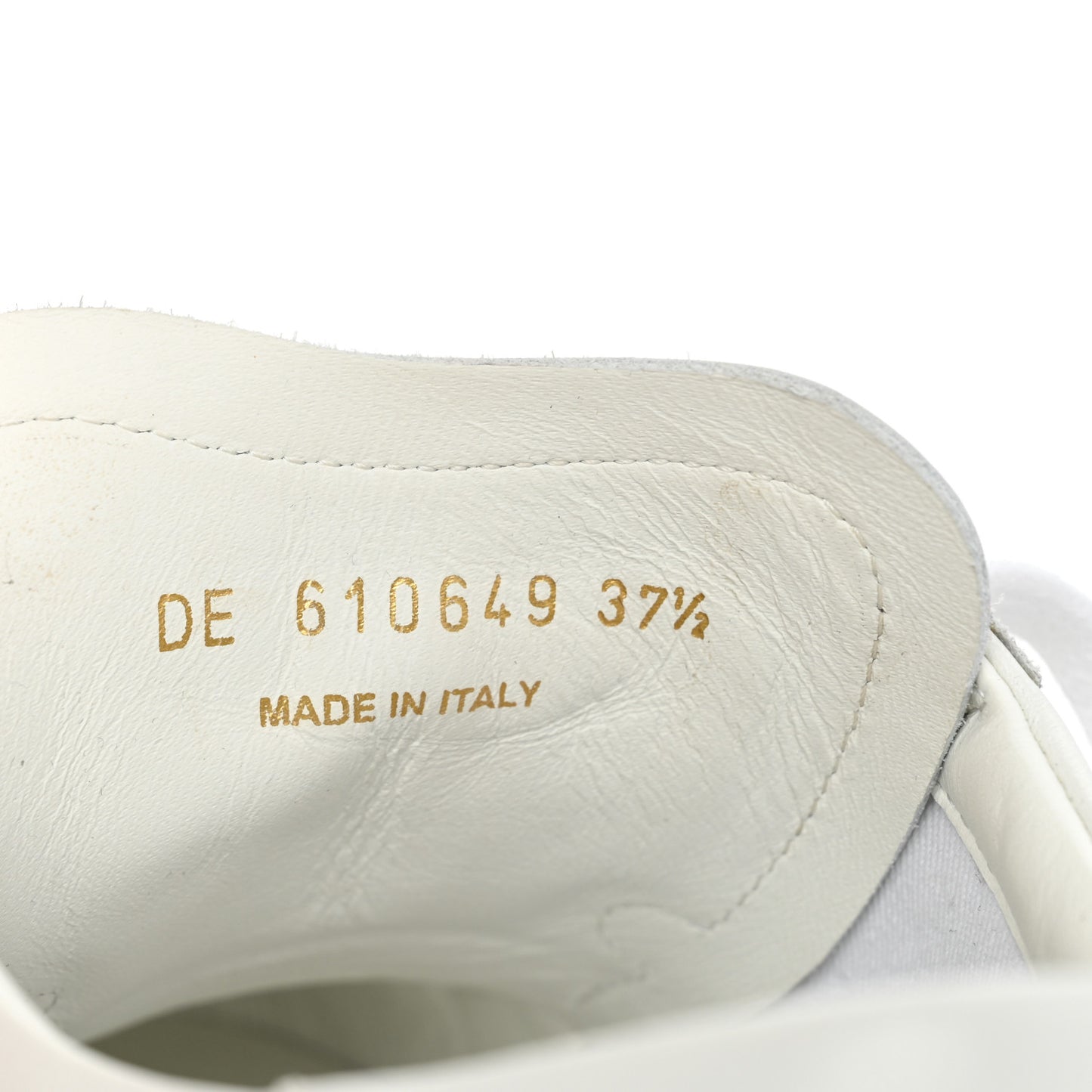 Calfskin Embroidered Court Classic Sneakers 37.5 White