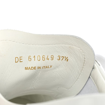 Saint Laurent Calfskin Embroidered Court Classic Sneakers 37.5 White 8 of 10