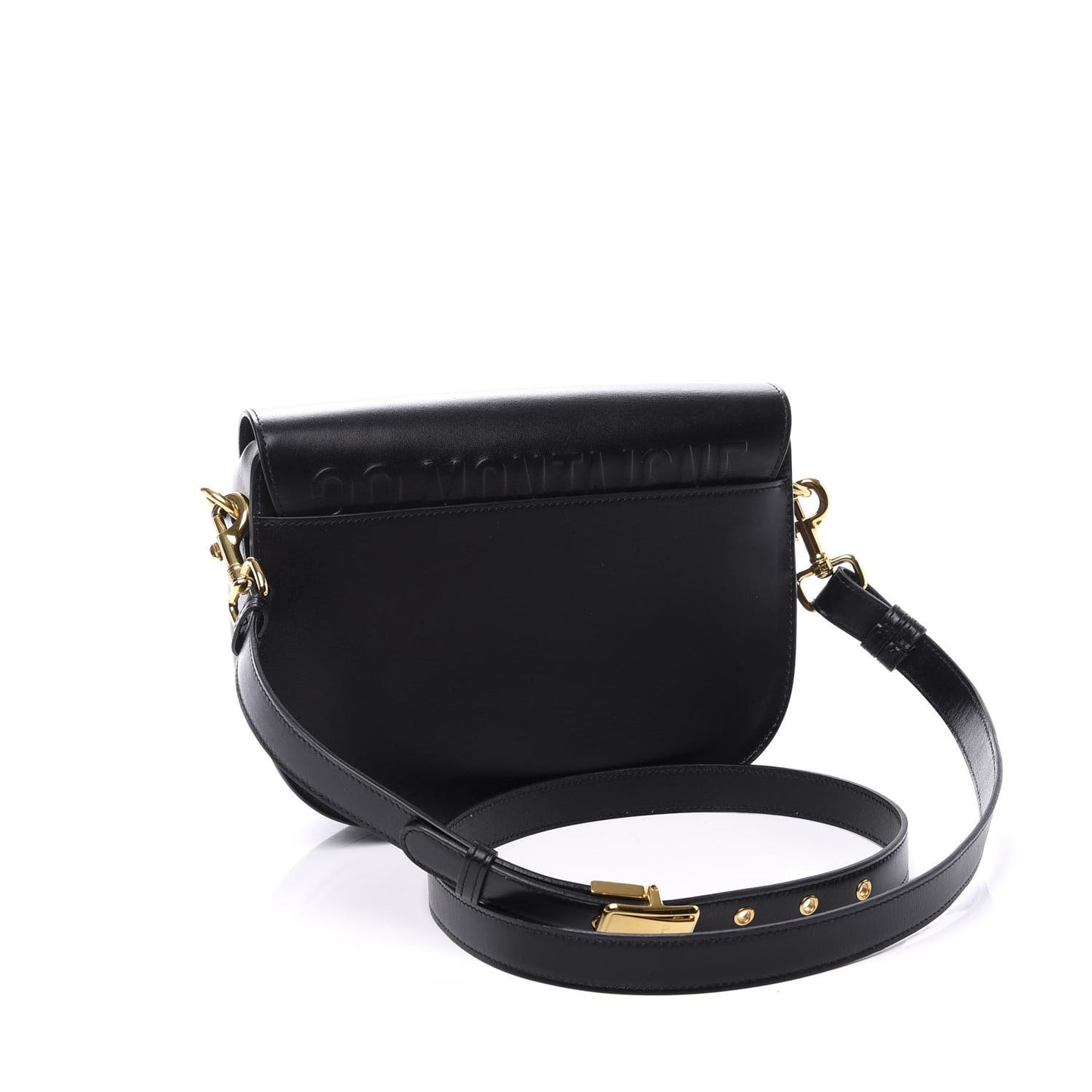 Box Calfskin Medium Bobby Flap Black