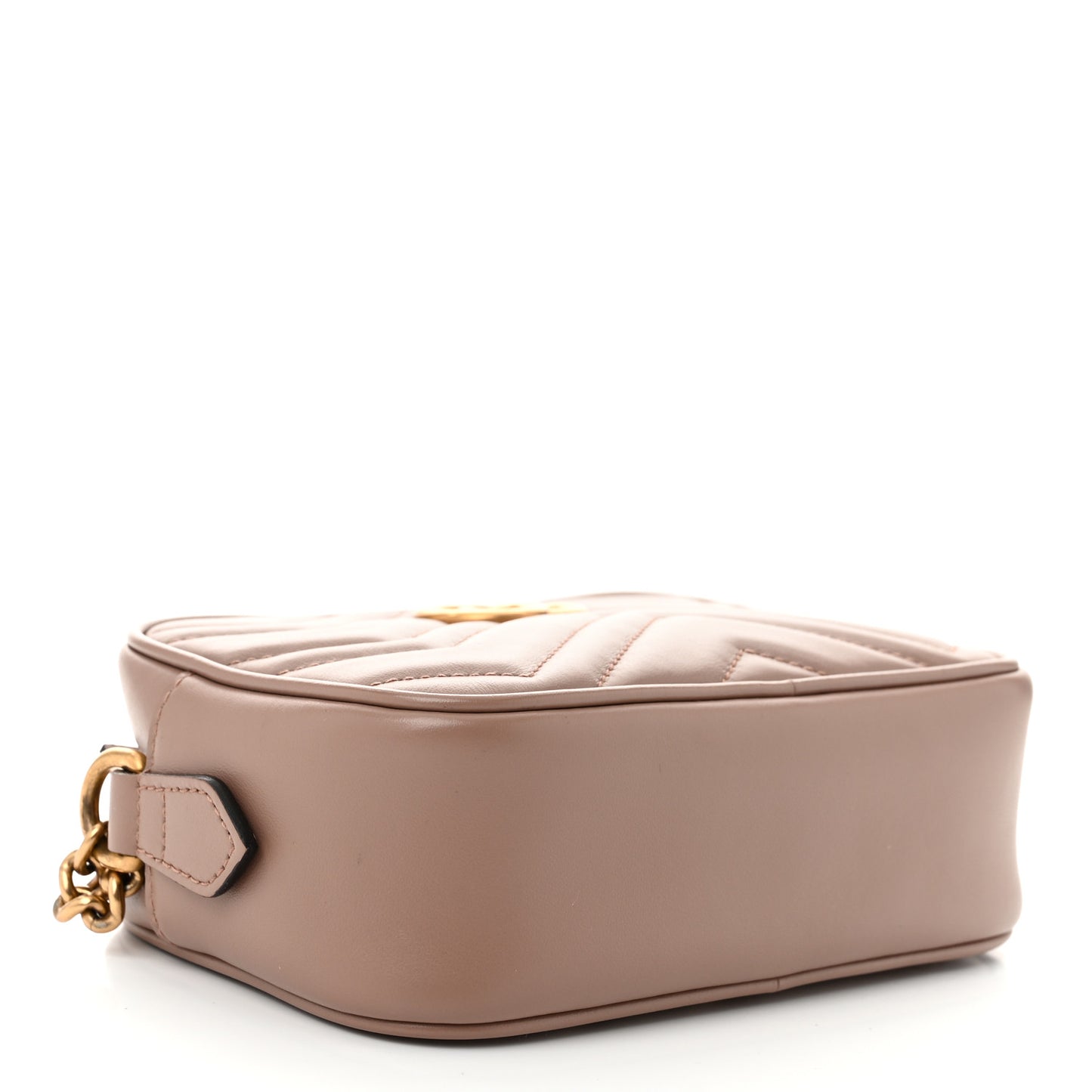 Calfskin Matelasse Mini GG Marmont Chain Shoulder Bag Porcelain Rose