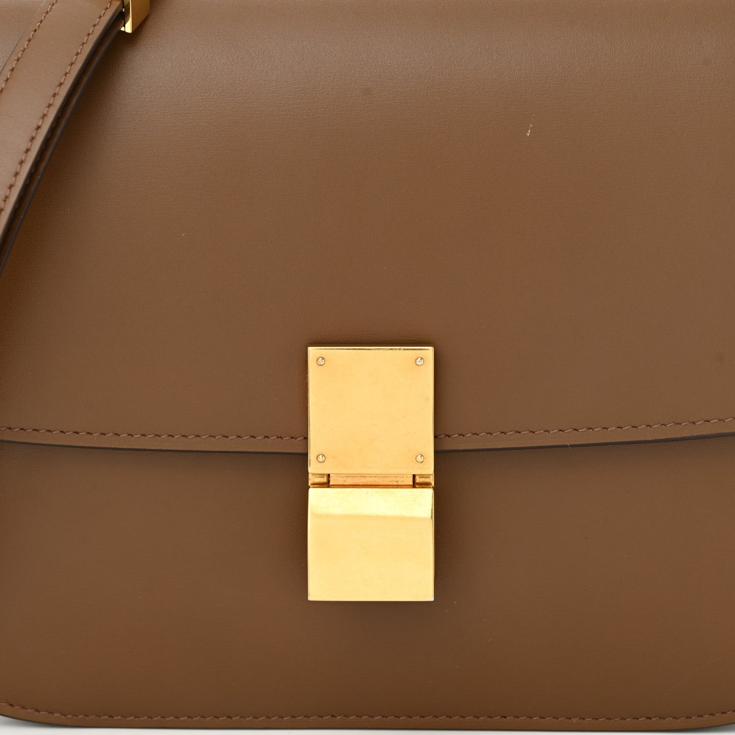 Celine Box Calfskin Medium Classic Box Flap Bag Camel 8 of 13