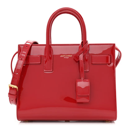 Saint Laurent Patent Nano Sac de Jour Red 1 of 10