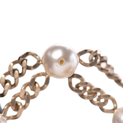 Chanel Pearl CC Chain Choker Necklace Gold 3 of 3