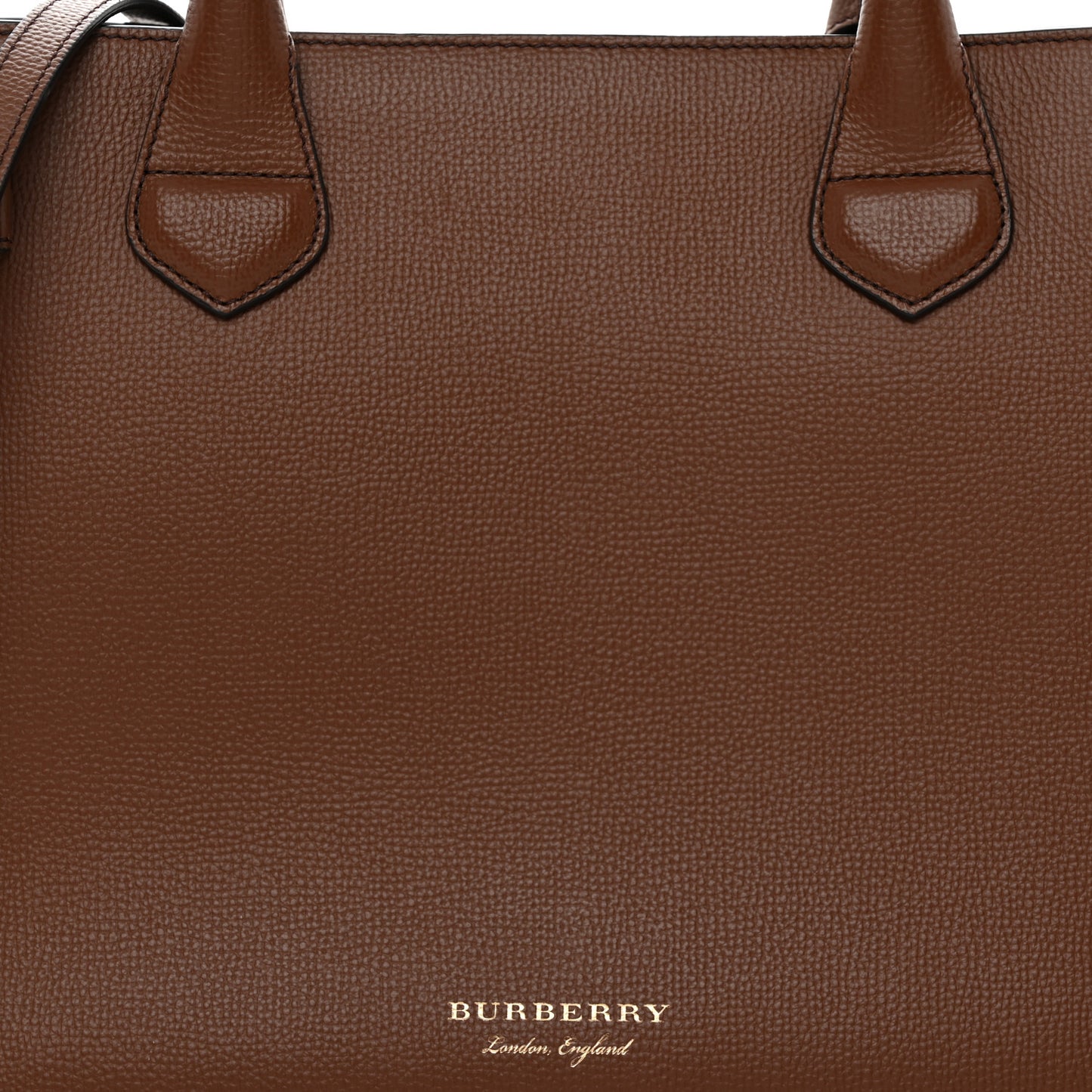 Grainy Calfskin House Check Medium Banner Tote Tan