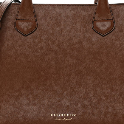 Burberry Grainy Calfskin House Check Medium Banner Tote Tan 8 of 12
