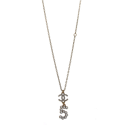 Chanel Crystal City of Light CC Necklace Pendant Gold 1 of 5