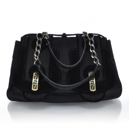 Fendi Cashmere Velvet B Bag Black 1 of 11