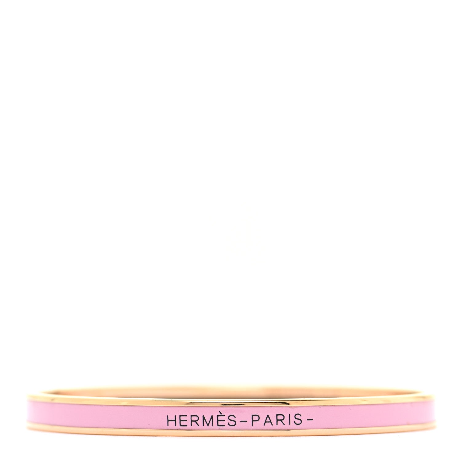 Hermes Enamel Printed Extra Narrow Printed Bracelet 65 Rose Patch 1 of 6