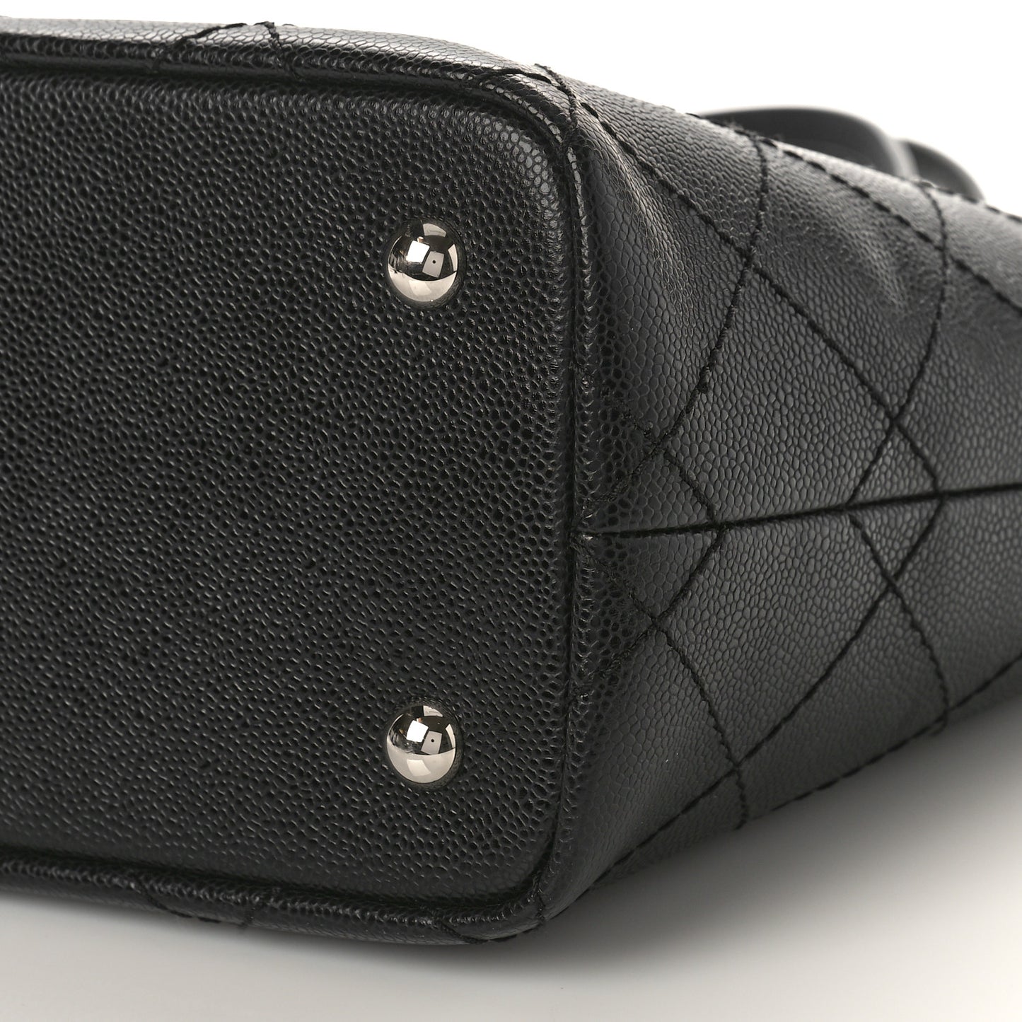 Grained Calfskin Shopping Fever Tote Black