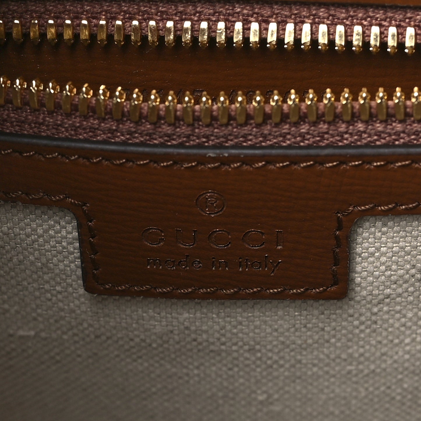GG Supreme Monogram Azalea Calfskin Retro Interlocking G Buckle Backpack Beige Ebony Brown Sugar