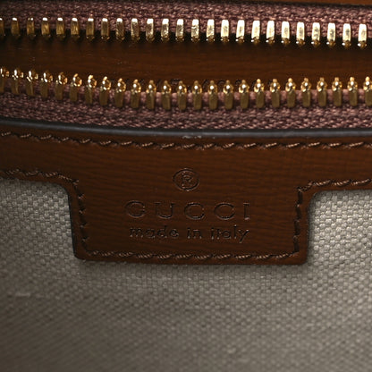 Gucci GG Supreme Monogram Azalea Calfskin Retro Interlocking G Buckle Backpack Beige Ebony Brown Sugar 6 of 10