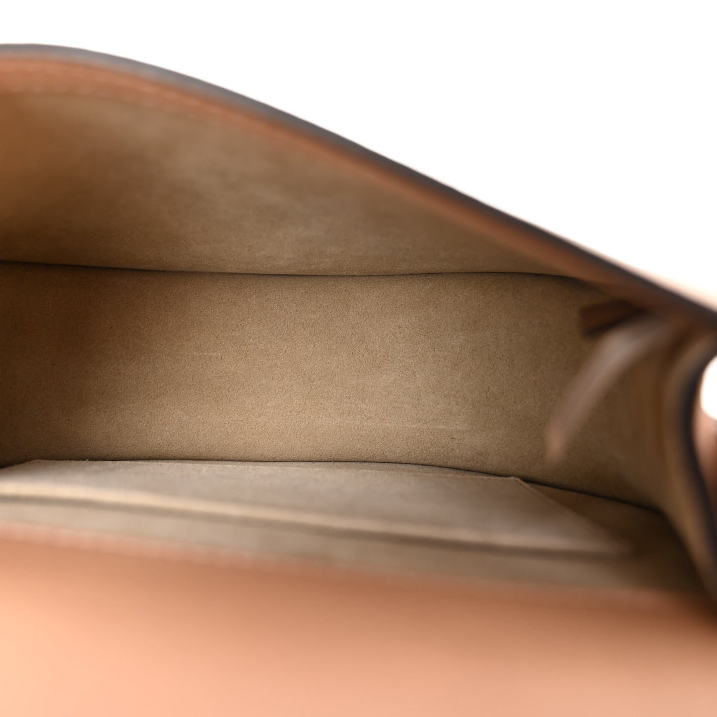 Calfskin Suede Small Nile Bracelet Bag Bleached Brown