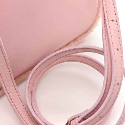 Loro Piana Calfskin Shearling Milky Way Odessa Shoulder Bag Pink 14 of 15