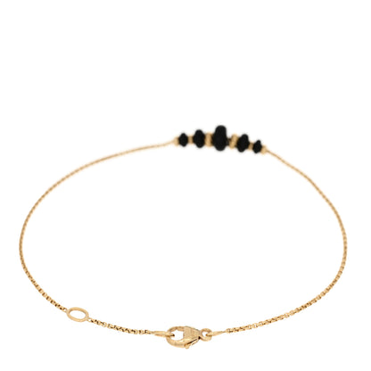 David Yurman 18K Yellow Gold Black Onyx Rio Rondelle Short Station Bracelet 2 of 3