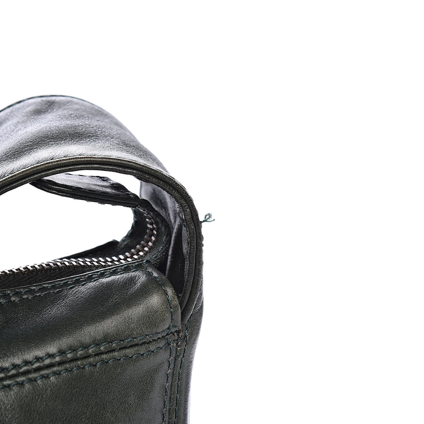 Lambskin CC Tassel Shoulder Bag Dark Green