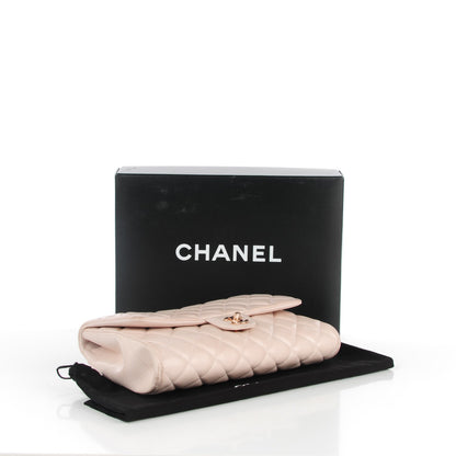 Chanel Lambskin Quilted Clutch With Chain Flap Light Pink 4 of 12