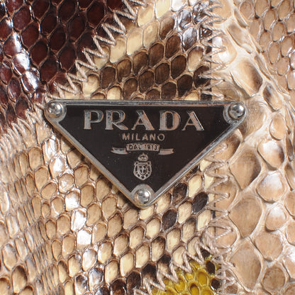 Prada Python Patch Shoulder Bag Naturale 5 of 9