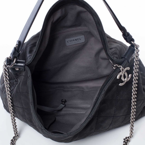 Chanel Iridescent Calfskin Coco Daily Hobo Black 8 of 10