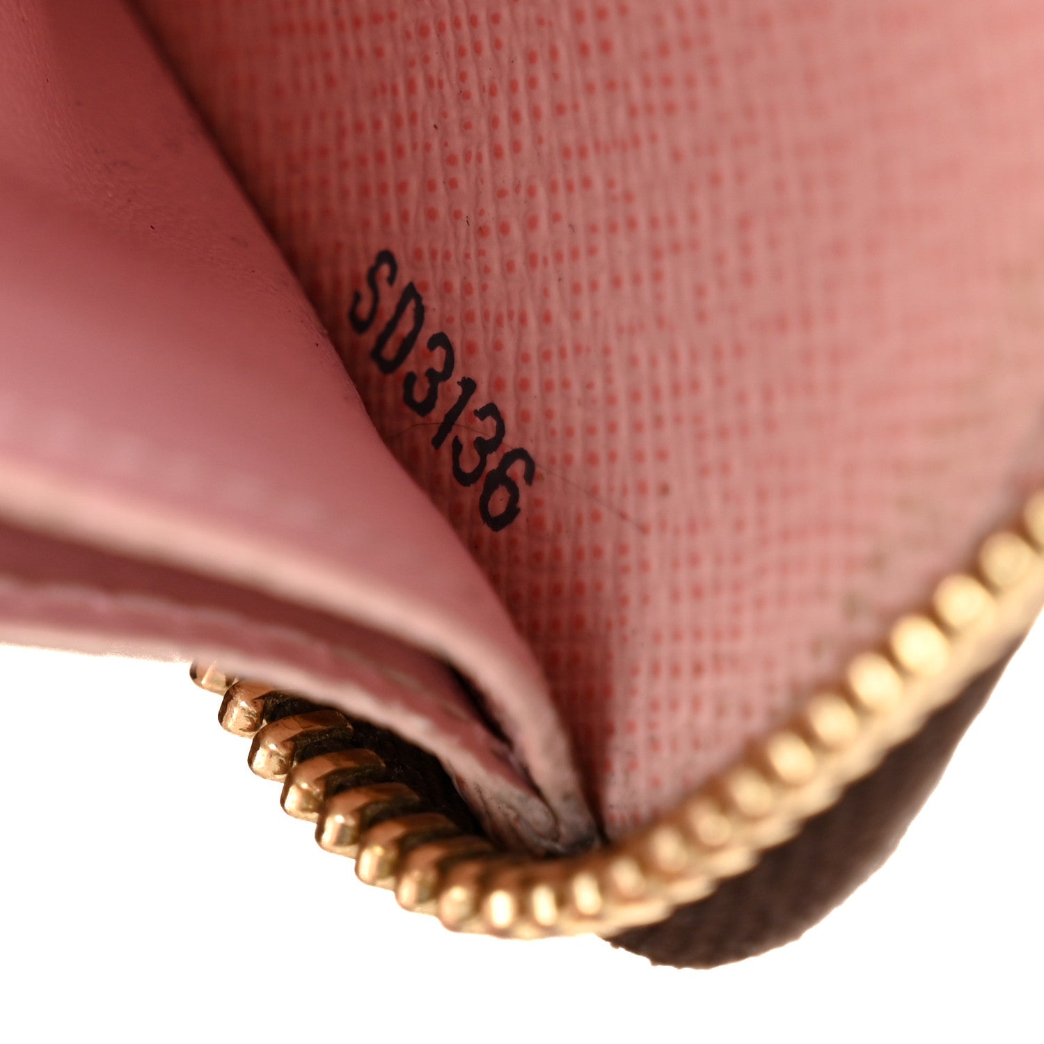 Louis Vuitton Damier Ebene Clemence Wallet Rose Ballerine 8 of 12