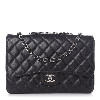 Chanel Caviar Quilted Jumbo Single Flap Black 1 of 9