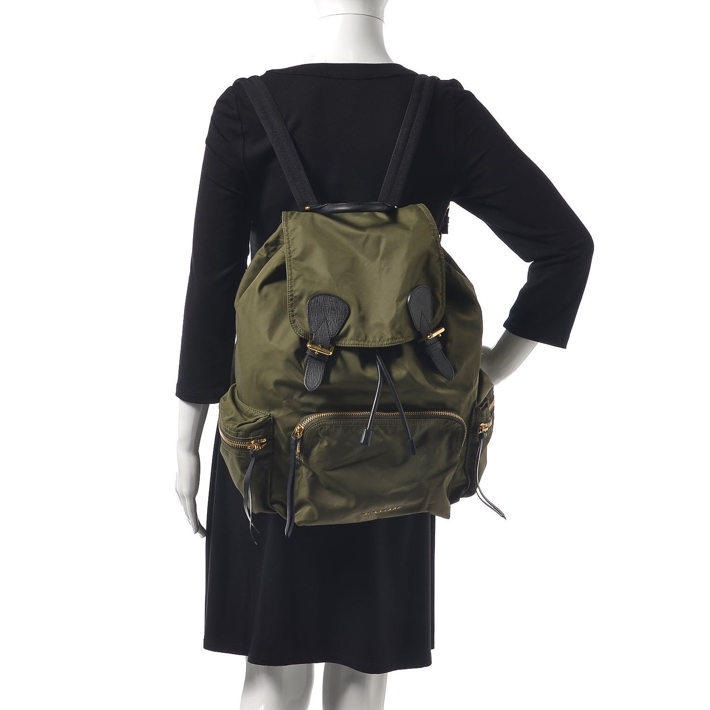 Nylon Large Rucksack Backpack Canvas Green