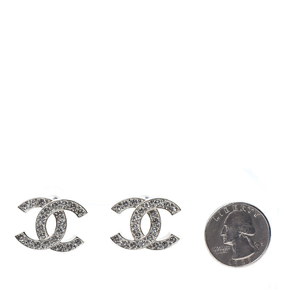 Chanel Crystal CC Earrings Gold 2 of 5