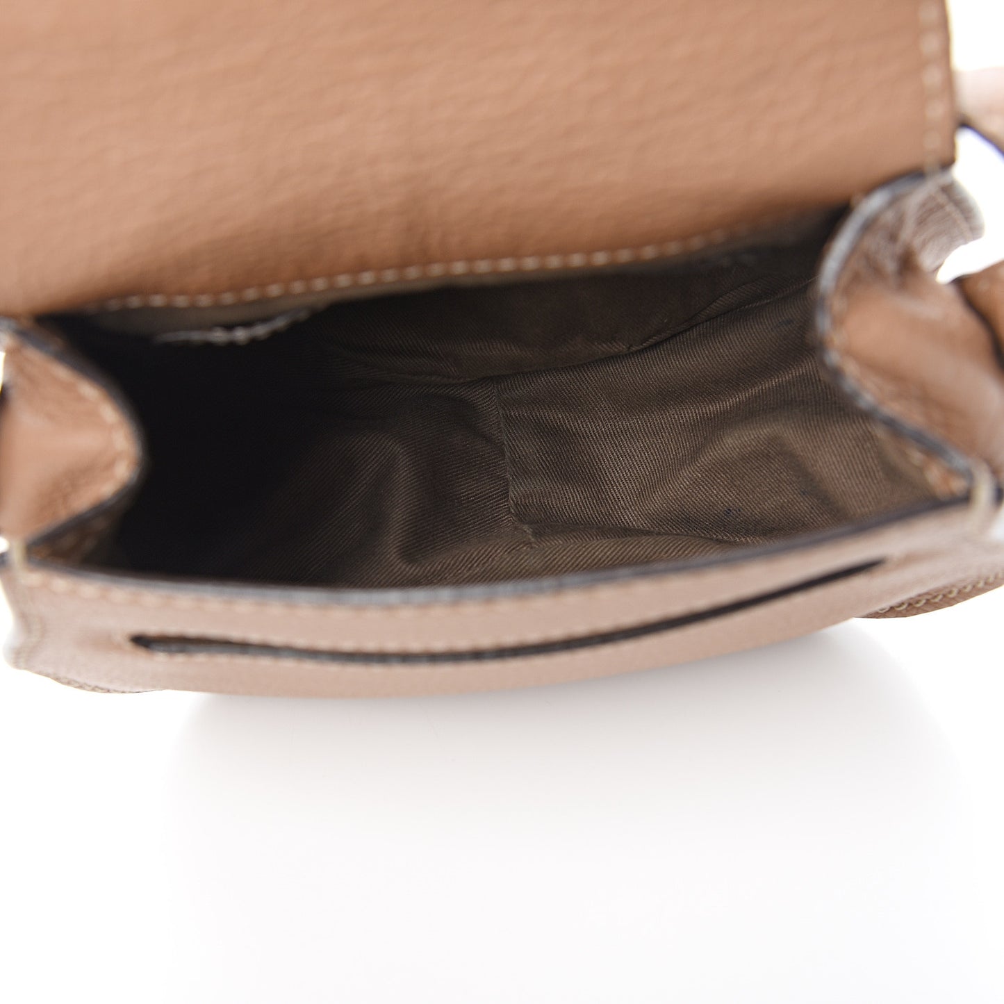 Calfskin Mini Marcie Round Crossbody Bag Nut
