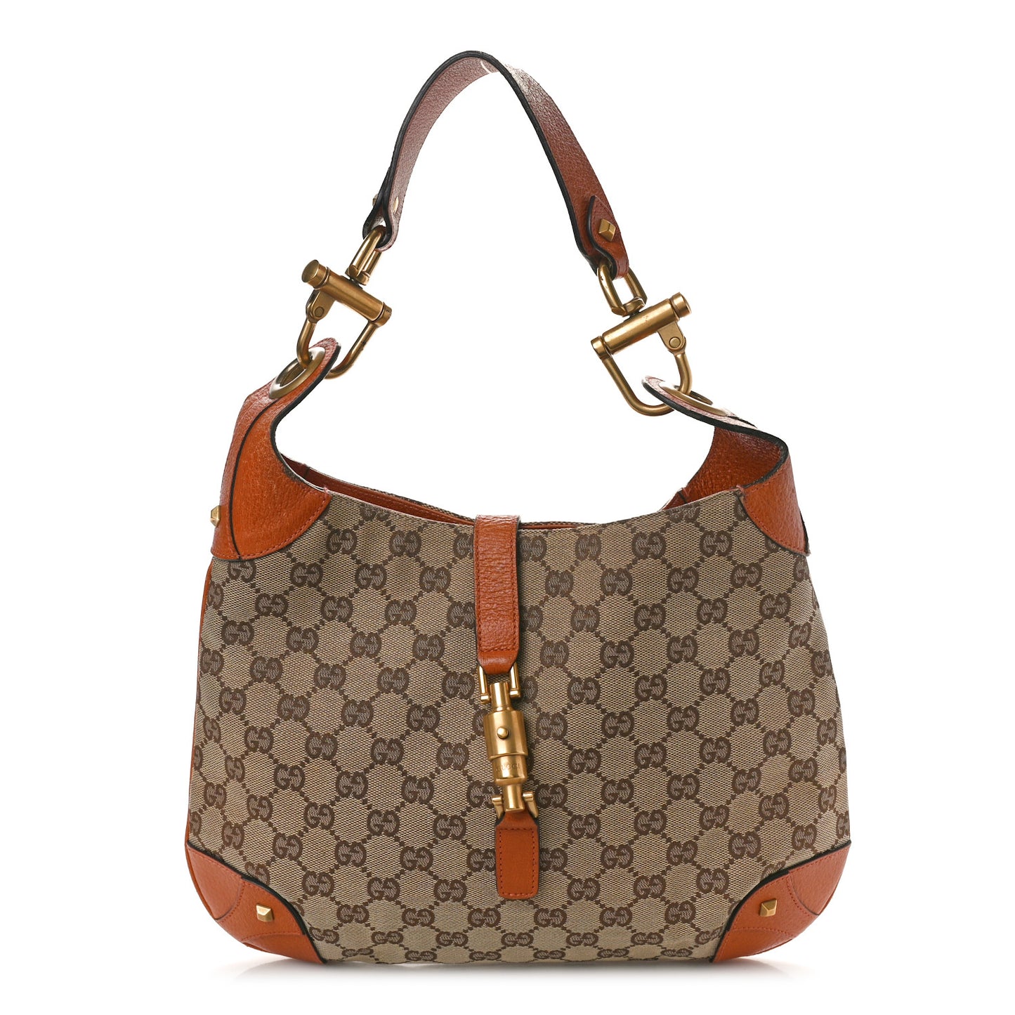 Monogram Piston Lock Jackie O Hobo Tan