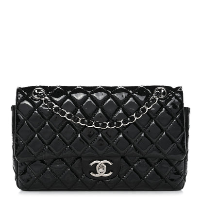 Chanel Patent Quilted Medium Double Flap Black 1 of 13
