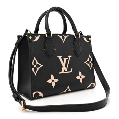 Louis Vuitton Empreinte Monogram Giant Onthego PM Black Beige 3 of 9