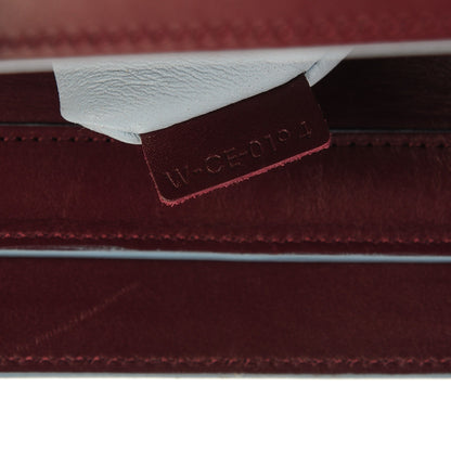 Celine Palmelato Micro Luggage Burgundy Azur Blue 7 of 8