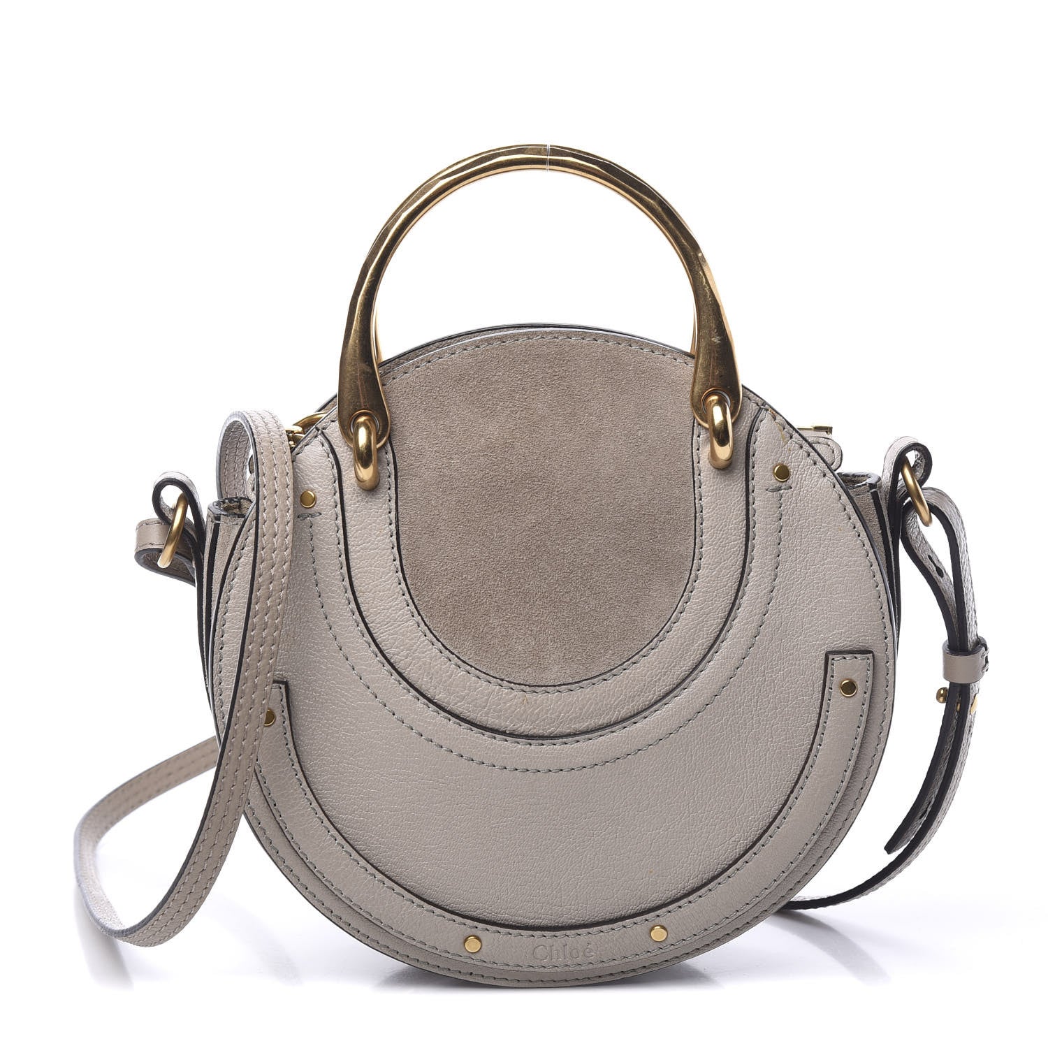 Chloe Calfskin Suede Small Pixie Bag Motty Grey 1 of 10