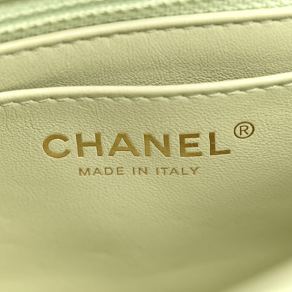 Chanel Lambskin Quilted Mini Pearl Crush Flap Light Green 6 of 12