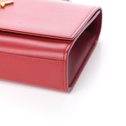 Saint Laurent Smooth Calfskin Medium Classic Monogram Kate Tassel Satchel New Lipstick 9 of 10