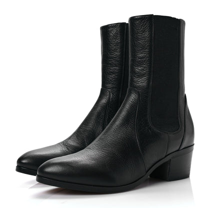 Chanel Calfskin Elastic Short Boots 35.5 Black 3 of 6