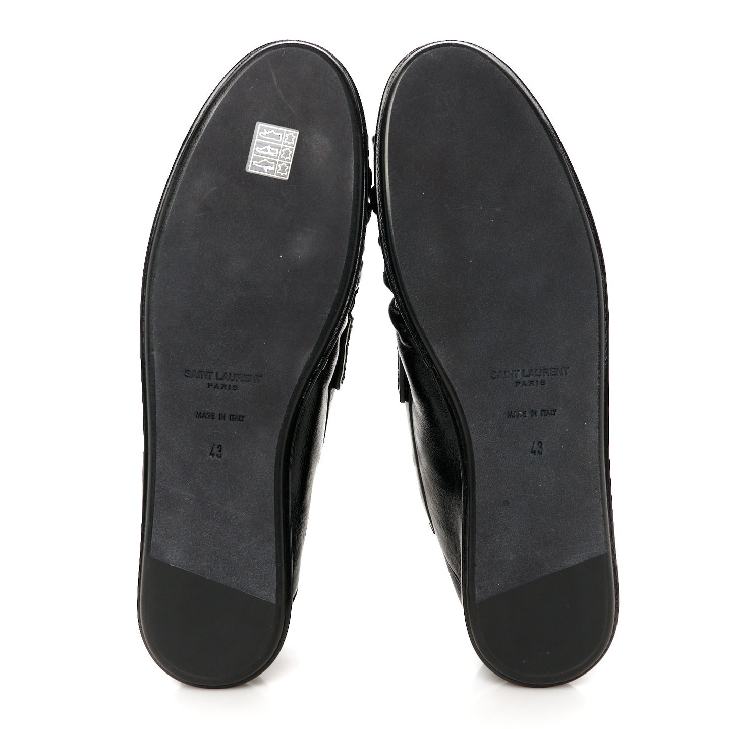 Calfskin Le Loafer Foldable Mens Penny Slippers 43 Black