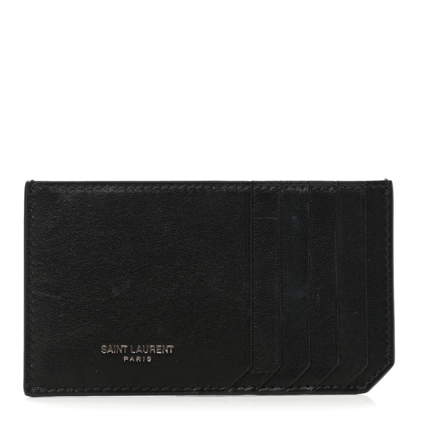 Calfskin 5 Fragments Card Holder Black