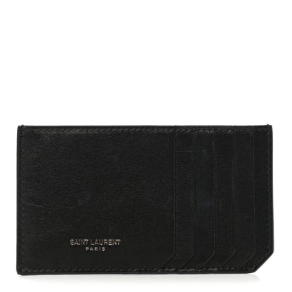 Saint Laurent Calfskin 5 Fragments Card Holder Black 1 of 7