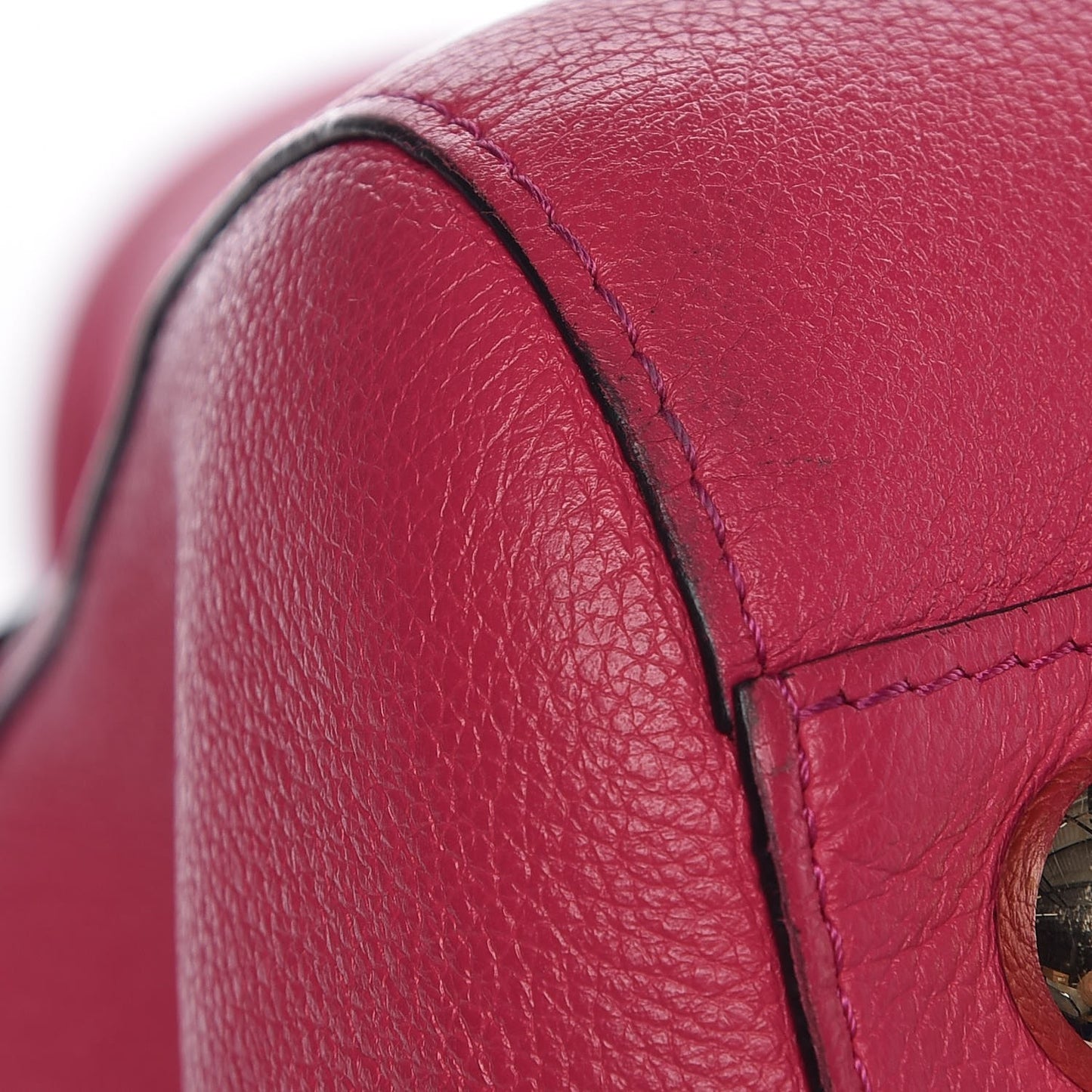 Grained Calfskin GM Brillant Satchel Fuchsia